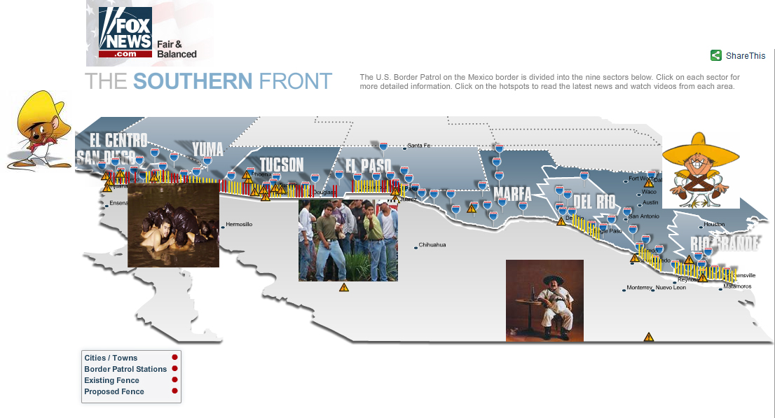 map of mexico and usa border. US-Mexico border. The map