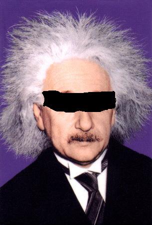 albert-einstein blindfolded